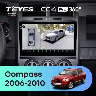 Штатная магнитола Teyes CC4 Pro 360 12/256 Jeep Compass 1 MK (2006-2010)