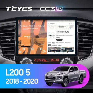 Штатная магнитола Teyes CC3 2K 4/64 Mitsubishi L200 5 (2018-2020) F1 (11")