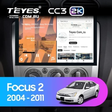 Штатная магнитола Teyes CC3 2K 4/32 Ford Focus 2 Mk 2 (2004-2011) F2 (13")