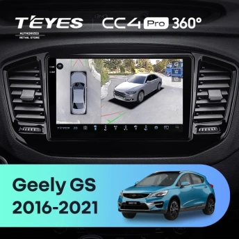 Штатная магнитола Teyes CC4 Pro 360 8/128 Geely GS (2016-2021)