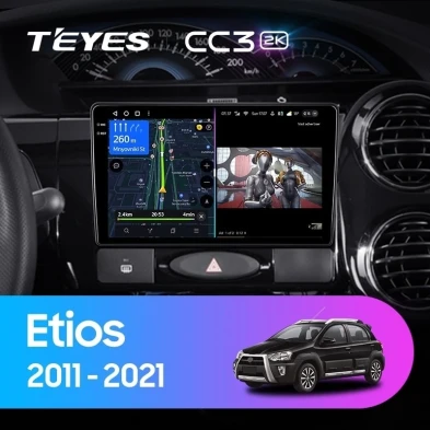 Штатная магнитола Teyes CC3 2K 360 6/128 Toyota Etios (2011-2021)
