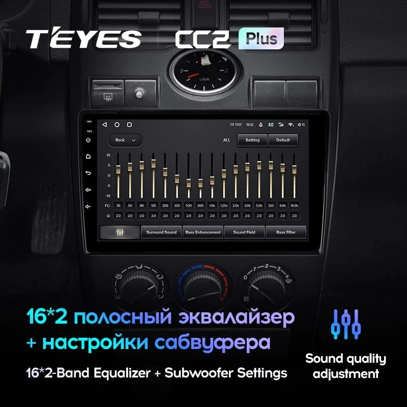Штатная магнитола Teyes CC2 Plus 4/32 Lada Priora 1 (2007-2013) F1