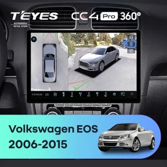 Штатная магнитола Teyes CC4 Pro 360 8/128 Volkswagen EOS (2006-2015) (13")