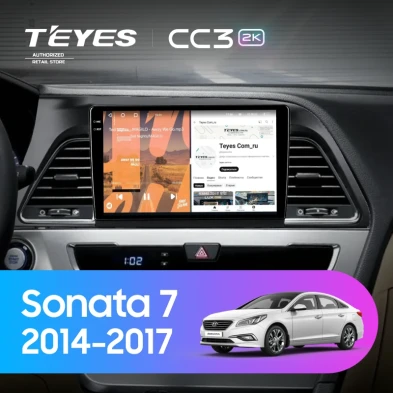 Штатная магнитола Teyes CC3 2K 6/128 Hyundai Sonata 7 LF (2014-2017)