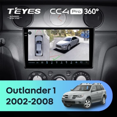 Штатная магнитола Teyes CC4 Pro 360 12/256 Mitsubishi Outlander 1 (2002-2008) F2