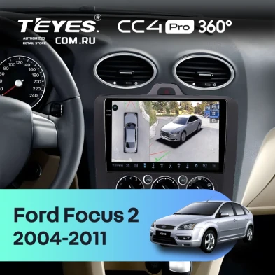 Штатная магнитола Teyes CC4 Pro 360 8/128 Ford Focus 2 (2004-2011) (черная) F1