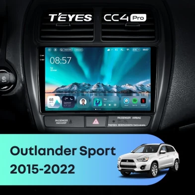 Штатная магнитола Teyes CC4 Pro 12/256 Mitsubishi Outlander Sport (2015-2026) Тип-A