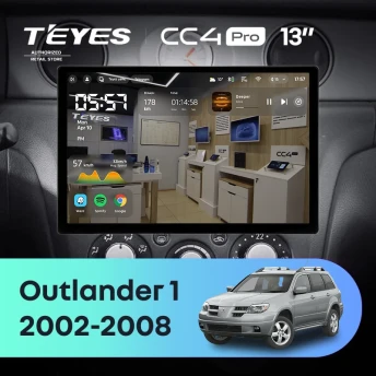 Штатная магнитола Teyes CC4 Pro 12/256 Mitsubishi Outlander 1 (2002-2008) F2 (13")