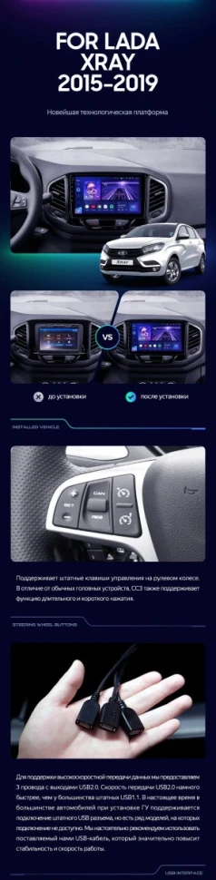 Штатная магнитола Teyes CC3 6/128 Lada Xray (2015-2022)