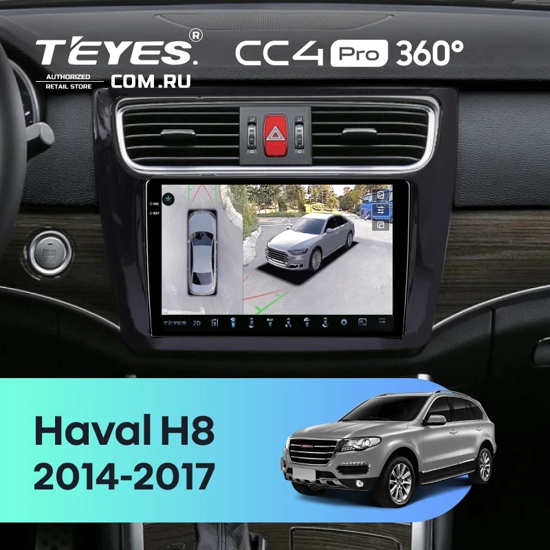 Штатная магнитола Teyes CC4 Pro 360 12/256 Haval H8 (2014-2017)