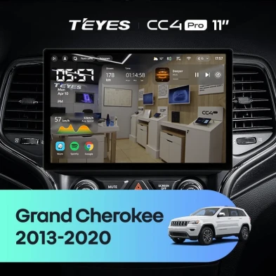 Штатная магнитола Teyes CC4 Pro 12/256 Jeep Grand Cherokee WK2 (2013-2020) F2 (11")