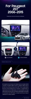 Штатная магнитола Teyes CC3 2K 4/32 Peugeot 207 (2006-2015)