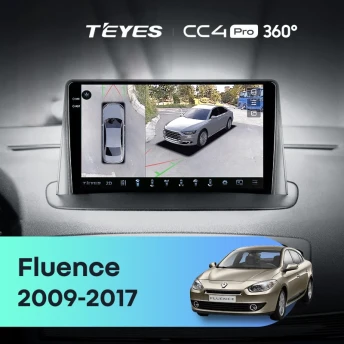 Штатная магнитола Teyes CC4 Pro 360 8/128 Renault Fluence (2009-2017)