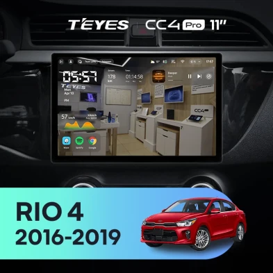 Штатная магнитола Teyes CC4 Pro 8/128 Kia Rio 4 (2016-2020) Тип-B (11")