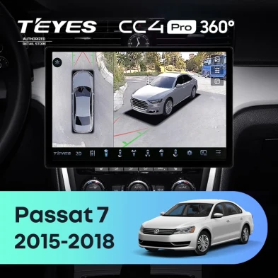 Штатная магнитола Teyes CC4 Pro 360 8/128 Volkswagen Passat 7 B7 NMS (2015-2018) F2 (13")
