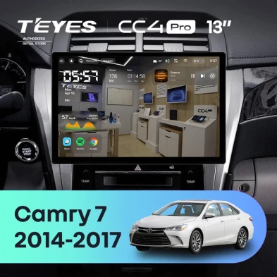Штатная магнитола Teyes CC4 Pro 8/128 Toyota Camry 7 XV 50 55 (2014-2017) (13") F4