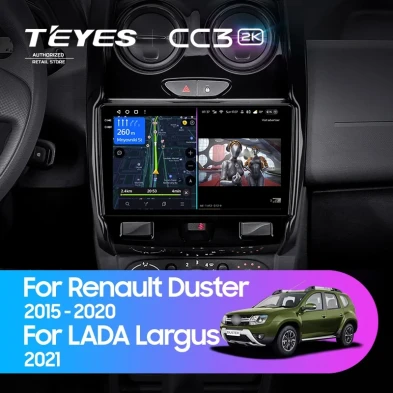 Штатная магнитола Teyes CC3 2K 6/128 Renault Duster (2015-2020) F2
