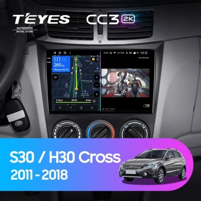 Штатная магнитола Teyes CC3 2K 360 6/128 Dongfeng S30 H30 Cross (2011-2018)