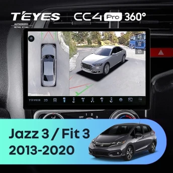 Штатная магнитола Teyes CC4 Pro 8/128 Honda Jazz 3 (2015-2020) Тип-B Правый руль (13")