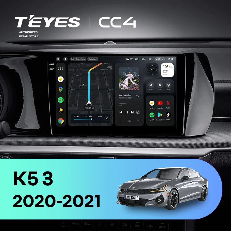 Штатная магнитола Teyes CC4 8/128 Kia K5 (2020-2021)