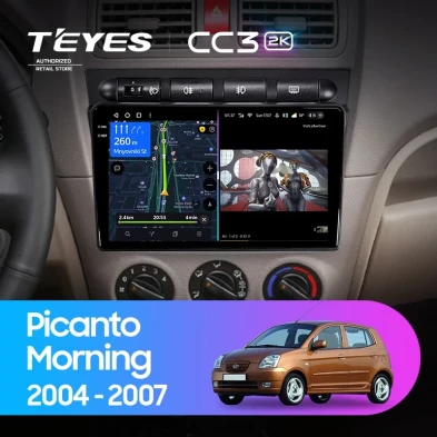 Штатная магнитола Teyes CC3 2K 6/128 Kia Picanto SA Morning (2004-2007)
