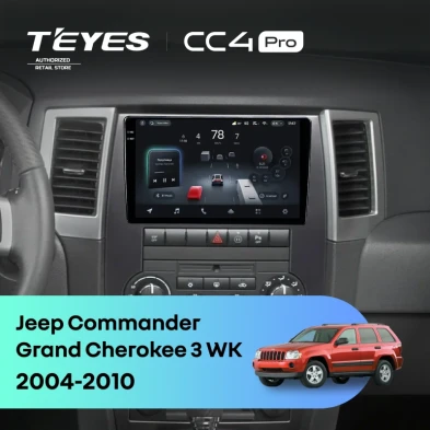 Штатная магнитола Teyes CC4 Pro 12/256 Jeep Grand Cherokee 3 WK (2004-2010)