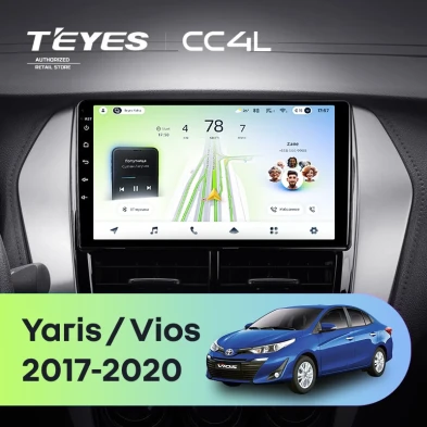 Штатная магнитола Teyes CC4L 6/64 Toyota Yaris (2017-2020) F2