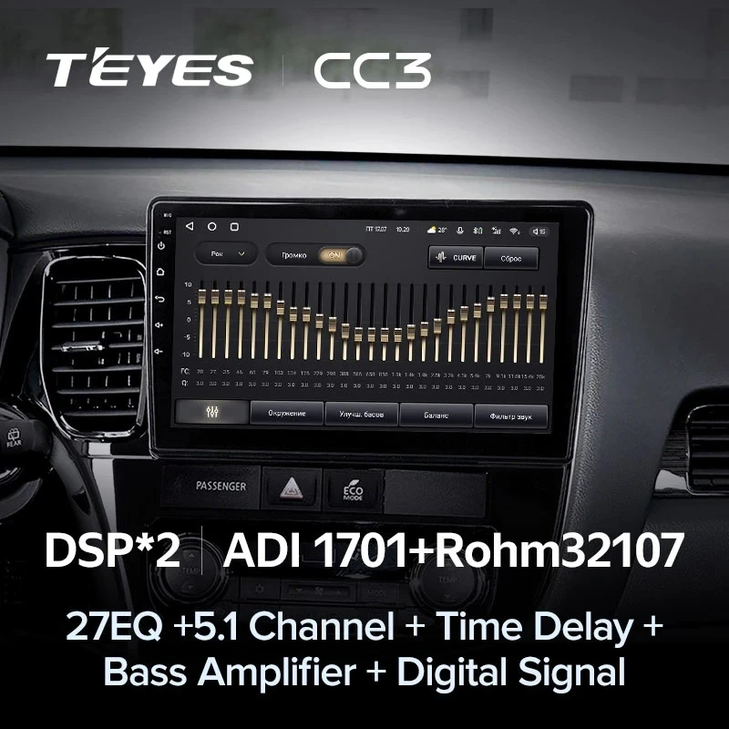 Штатная магнитола Teyes CC3 4/32 Mitsubishi Outlander 3 (2012-2018) Тип-A