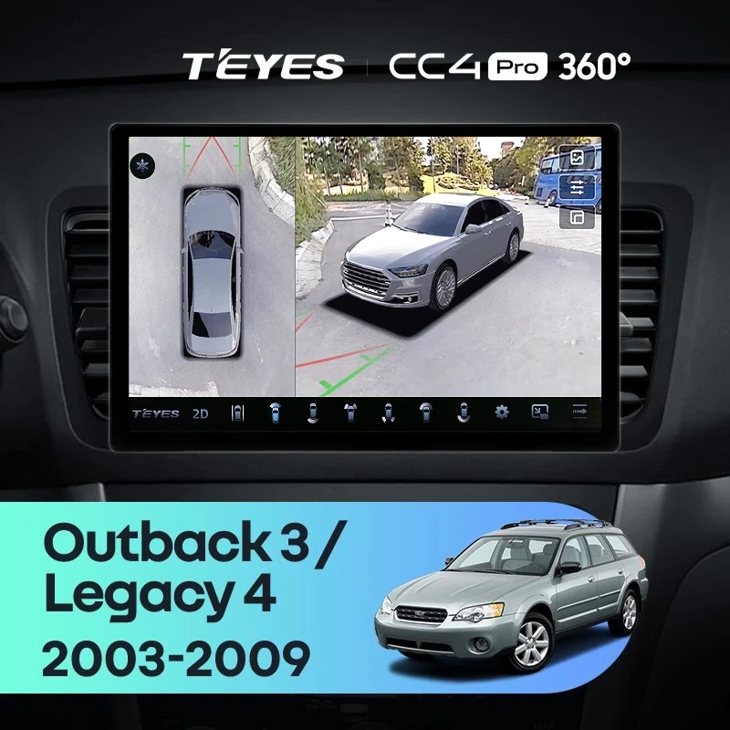Штатная магнитола Teyes CC4 Pro 360 8/128 Subaru Outback 3 (2003-2009) (13")