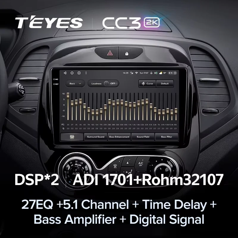 Штатная магнитола Teyes CC3 2K 6/128 Renault Kaptur (2016-2019) F1