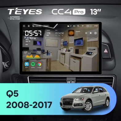 Штатная магнитола Teyes CC4 Pro 8/128 Audi Q5 8R (2008-2017) Тип-B (13")