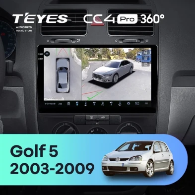 Штатная магнитола Teyes CC4 Pro 360 8/128 Volkswagen Golf 5 (2003-2009) F1