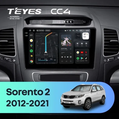 Штатная магнитола Teyes CC4 8/128 Kia Sorento 2 II XM (2012-2021) F2