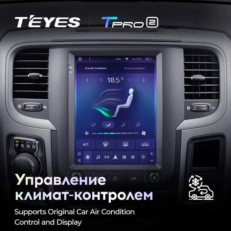 Штатная магнитола Tesla style Teyes TPRO 2 6/128 Dodge Ram 4 IV DJ DS (2013-2019) Тип-A