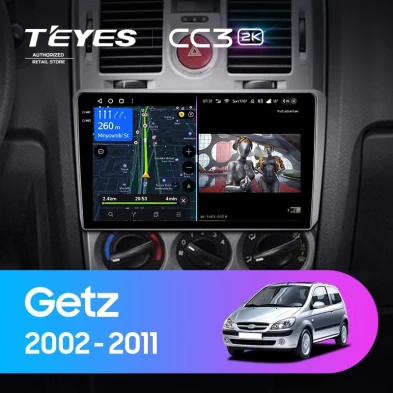 Штатная магнитола Teyes CC3 2K 360 6/128 Hyundai Getz (2002-2011) F2