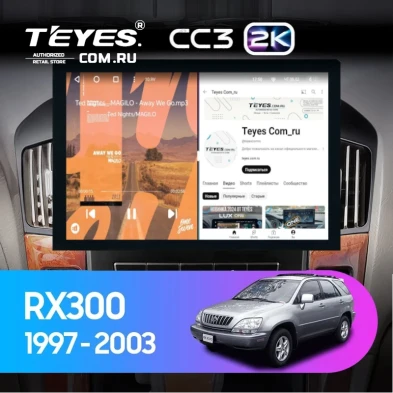 Штатная магнитола Teyes CC3 2K 4/32 Lexus RX300 XU10 (1997-2003) F2 (13")