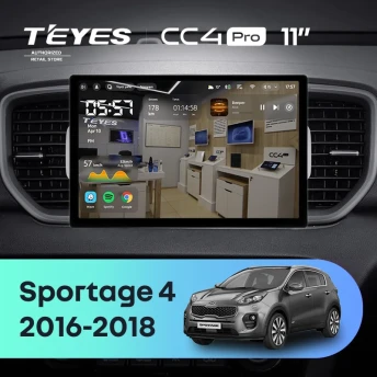 Штатная магнитола Teyes CC4 Pro 8/128 Kia Sportage 4 QL (2016-2018) Тип-A (11")