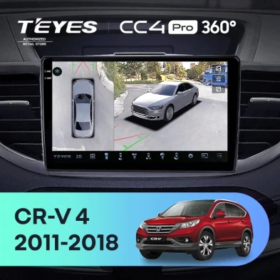 Штатная магнитола Teyes CC4 Pro 360 8/128 Honda CR-V 4 RM RE (2011-2018) Тип-B