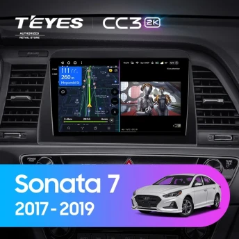 Штатная магнитола Teyes CC3 2K 4/64 Hyundai Sonata 7 LF (2017-2019)
