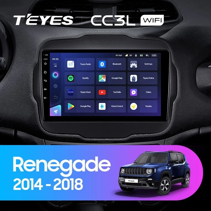 Штатная магнитола Teyes CC3L WiFi 2/32 Jeep Renegade (2014-2018)