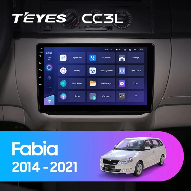 Штатная магнитола Teyes CC3L 4/32 Skoda Fabia (2014-2021)