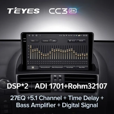 Штатная магнитола Teyes CC3 2K 6/128 Lexus HS250H F10 (2009-2012)